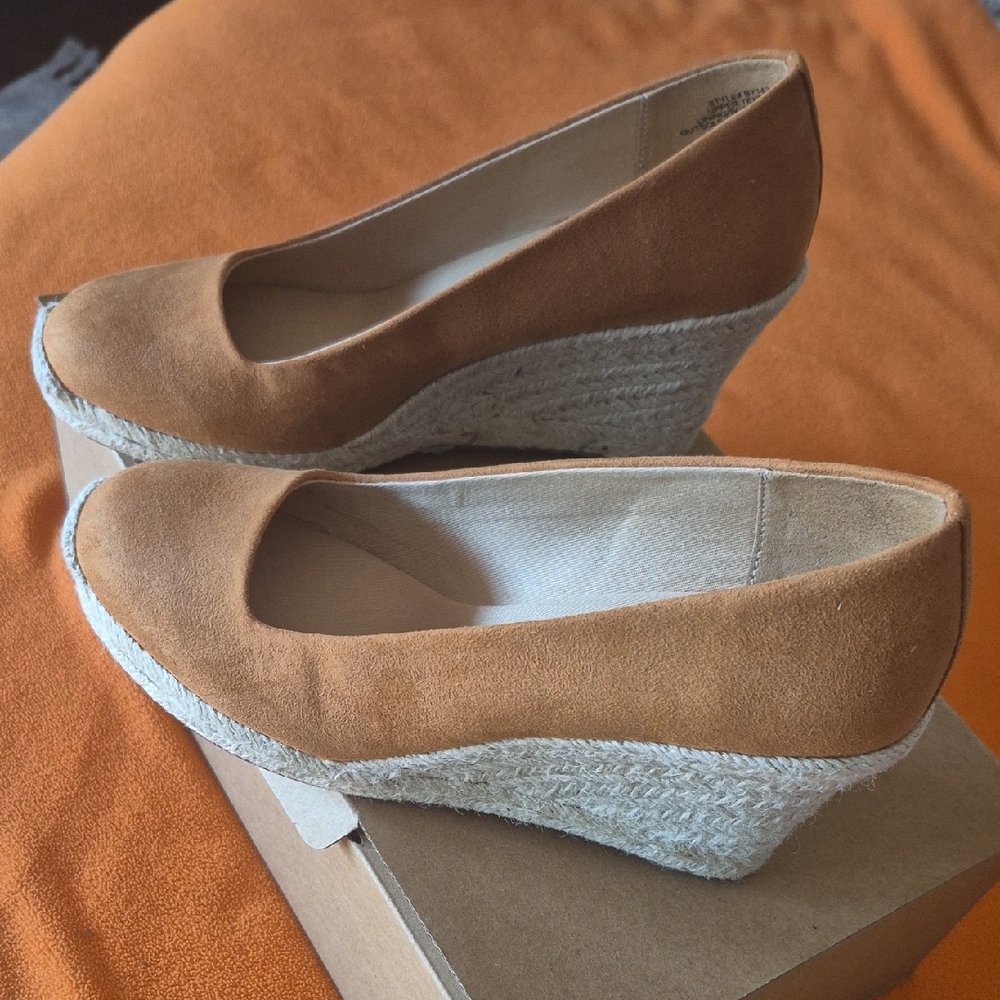 J. Crew Tan Wedge Espadrilles